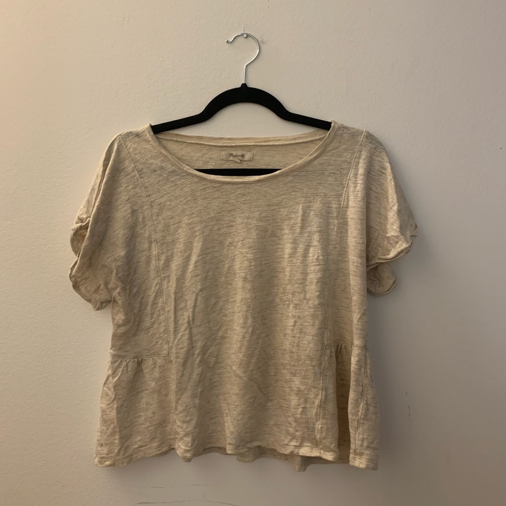 madewell oatmeal tee